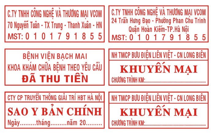 Khắc dấu mã số thuế tại Nghệ An